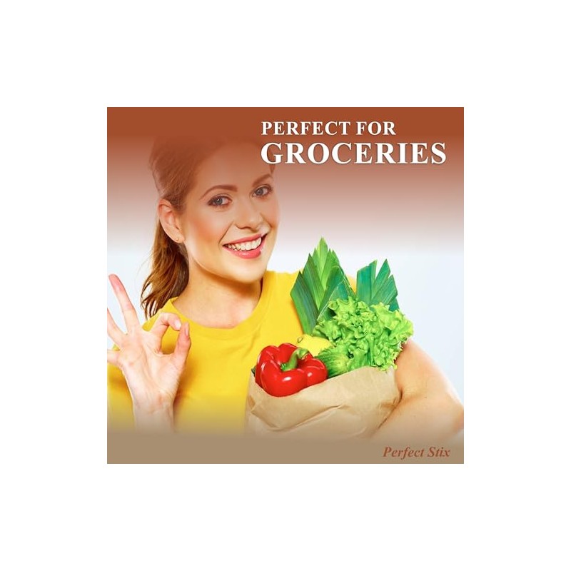 Perfect Stix 57 Lb Kraft Brown Paper Bags- Pack of