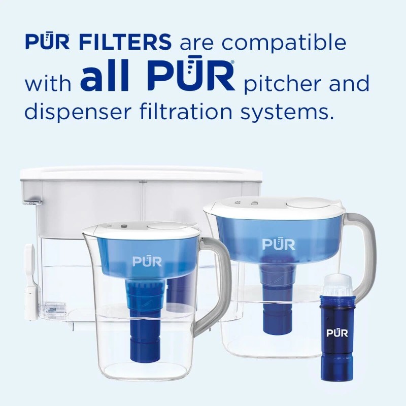 PUR PLUS 3 Count Water Filter Pitcher Replacement NSF Certified