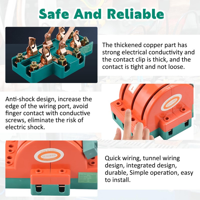 Onseeda Disconnect Knife Switch Double Throw 100A 380V 3 Pole
