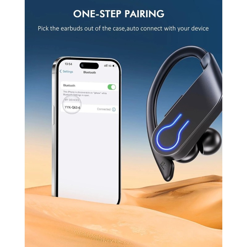 Wireless Bluetooth Earbuds 120H Playtime Bluetooth 5.3 Ear Buds for