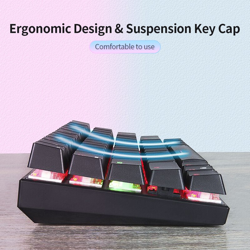 Motospeed CK62 61 Keys RGB Mechanical Keyboard USB Wired BT