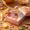 12Pcs Rhinestone Flower Snap Hair Clips - Women Hair Accessories