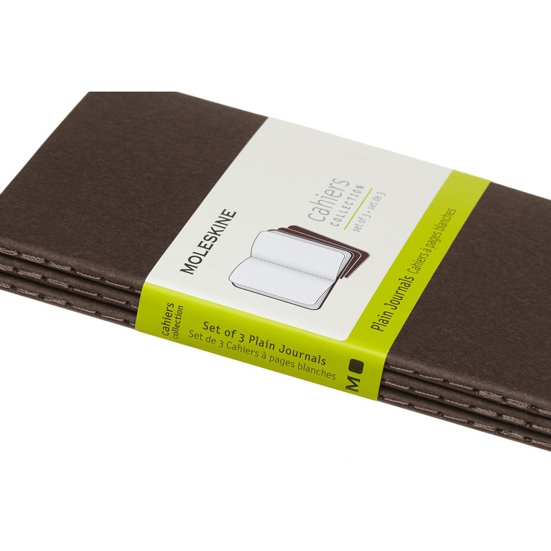 Moleskine CH013P2 Pocket Plain Cahier Journal - Coffee Brown (Pack