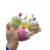 Six (6) Count Plush Boba Bubble Tea Stuffed Toy Characters