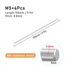 SCOOYUCK Pack of 4 Fully Threaded Rod M5 × 150
