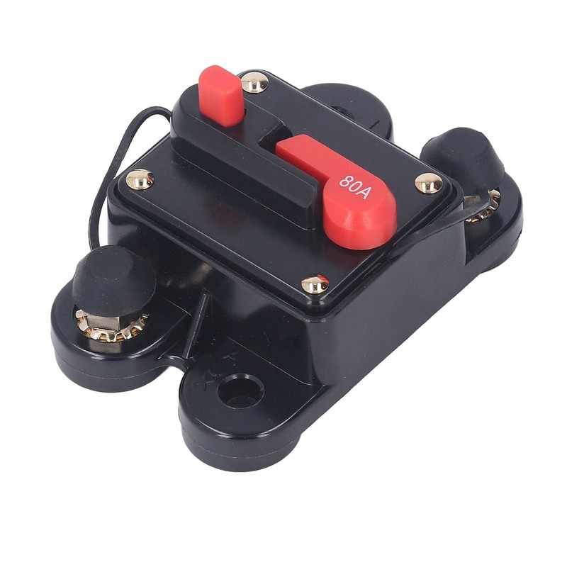Circuit Breaker Manual Reset 1/4in Overcurrent Protection DC 12‑48V for