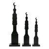 Crazy Night 3 Pcs Black Islamic Minaret Set - Wooden