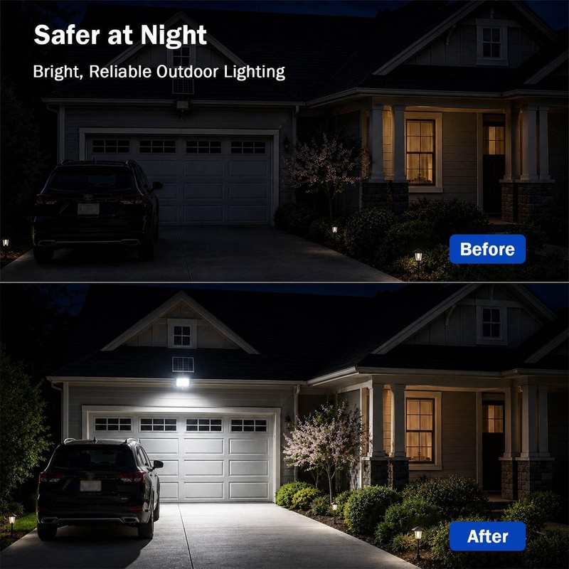 Engrepo Solar Flood Light 3000LM, 10000mAh Large Capacity, 15H Long-Lasting,