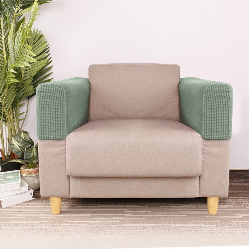 BESPORTBLE 2pcs Universal Elastic Sofa Armrest Covers, Stretchable Polyester Couch