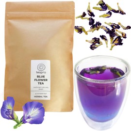 Teapro Premium Blue Tea 30g | Colour-changing Blue & Purple Herbal Infusion | Naturally Caffeine-free Blue Flower Tea