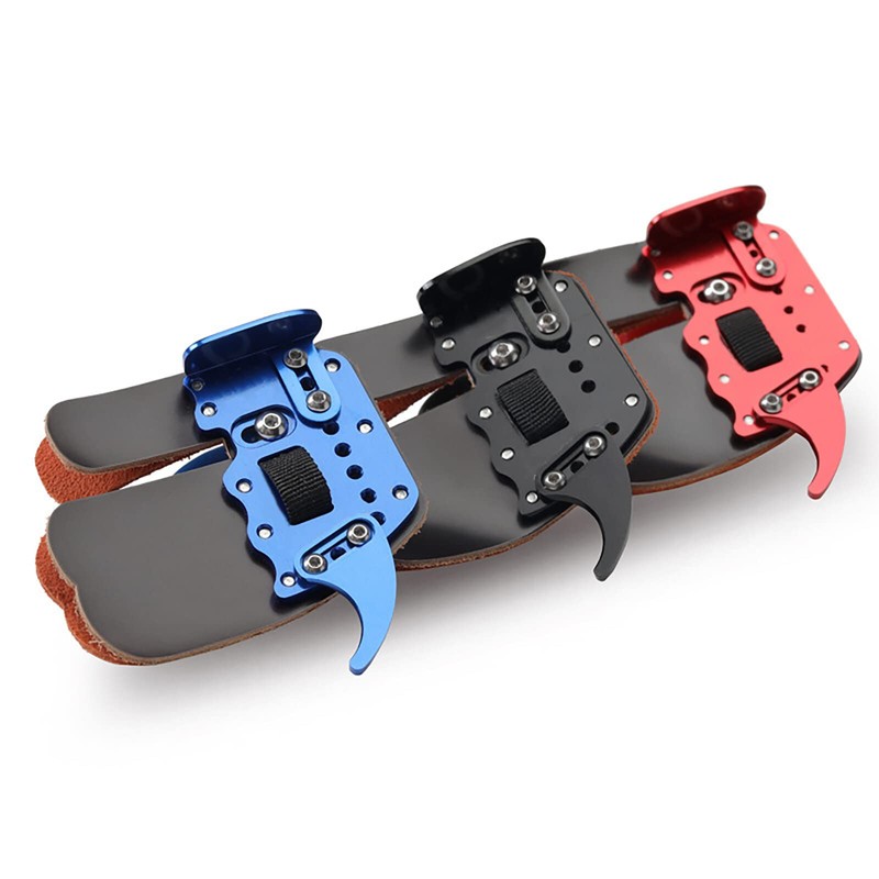 Yuehuamech Archery Finger Tab Shooting Finger Tab Aluminum Plate Cow