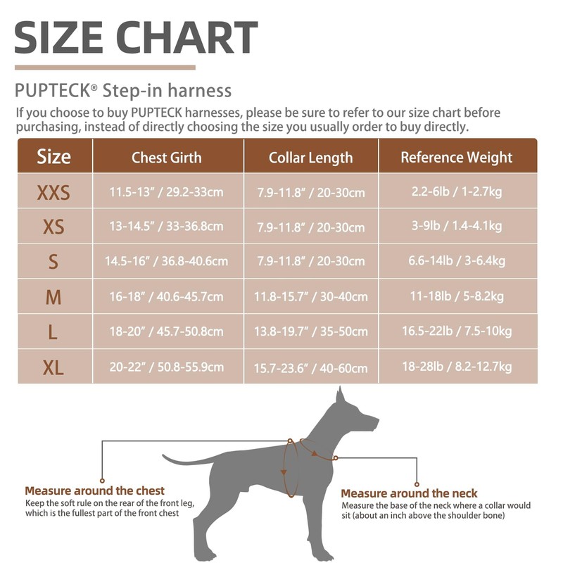 PUPTECK Adjustable Dog Harness Collar and Leash Set Step in