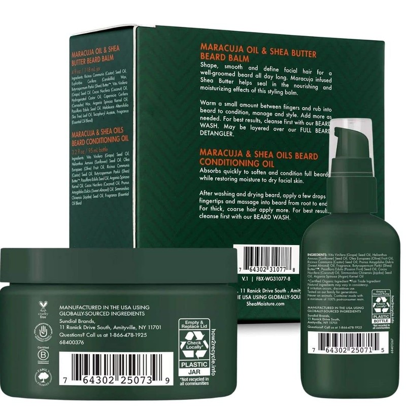 Shea Moisture Beard Oil & Balm Grooming Kit For Men