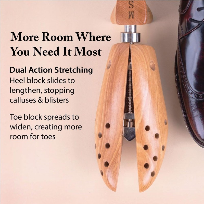 FootFitter Premium Professional 2-Way Shoe Stretcher, Stretches Length & Width,