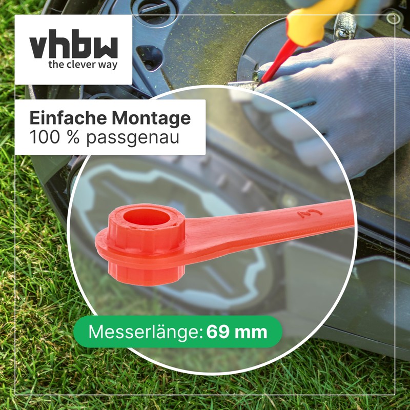 vhbw 10x Replacement Replacement Blade Lawnmower Blade Strimmer Lawn Robot