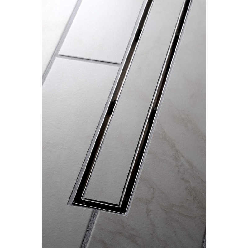 Oatey DLS1360R2 Designline Stainless Steel Linear DIY Shower Drain Tile-In