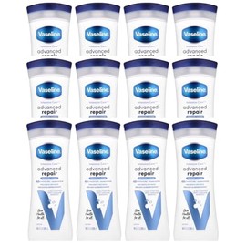 Vaseline Intensive Care Advanced Repair Loción sin fragancia, 10 onzas (paquete de 12)