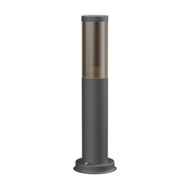 ledscom.de Poru Path Light / Bollard Light for Outdoor Use, Smoke Look, IP44, 38.5 cm, Anthracite, 1x E27 Max. 40 W