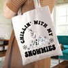 Cute Olaf Chillin With My Snowmies Canvas Tote Bag for