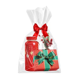 Ohuimrt 20 PCS Cellophane Bags 12" x 18", Clear Cellophane Gift Bags Plastic Party Favor Bags for Treat, Cookie, Candy, Goodie