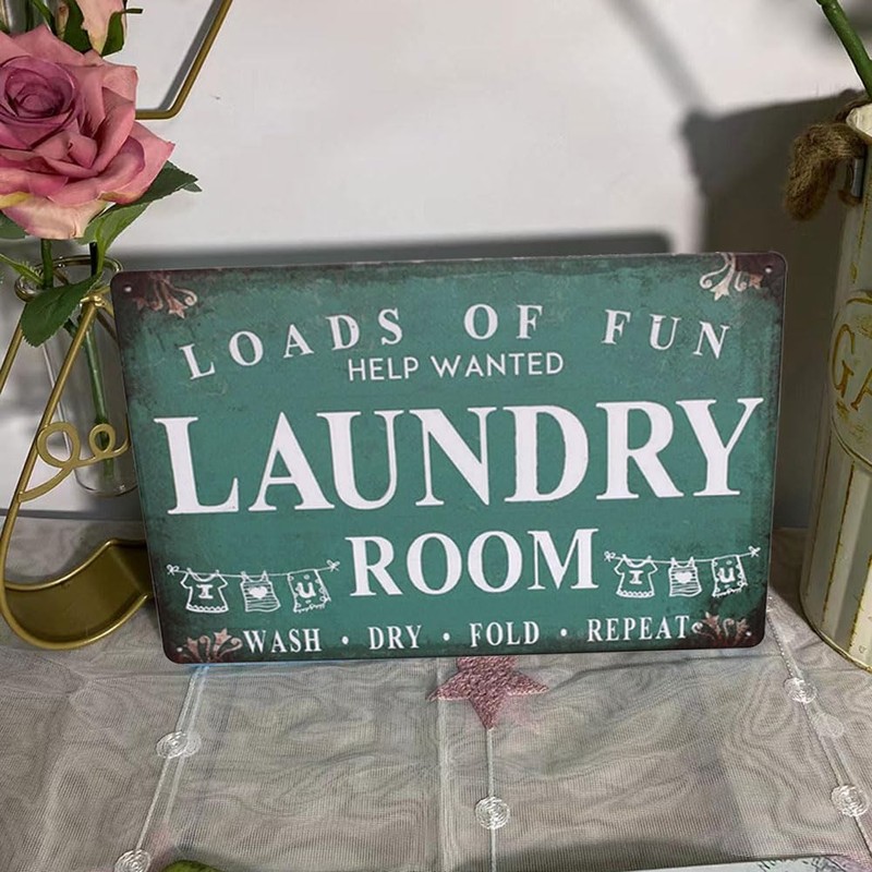 Laundry Room Loads of Fun Vintage Tin Sign