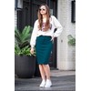 Lexi - Falda vaquera elástica súper cómoda para mujer, Sks44876-verde