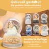 Snow globe Christmas angel white gold dreamy | base with