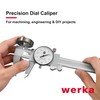 werka Dial Caliper 12 Inch, Shockproof Dial Caliper Measuring Tool