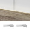 Besseto 2Pair/4PCS Baseboard LED Aluminum Channel Inner Corner, L-Shape Angle