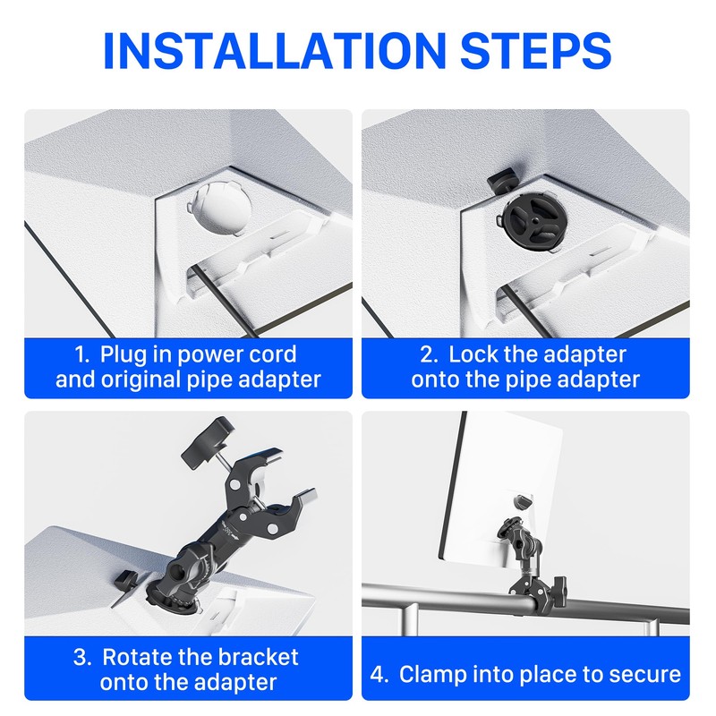 Starlink Mini Halterung – Hochwertige nicht-kugelgelagerte Klemmhalterung für Wohnmobile, Yachten