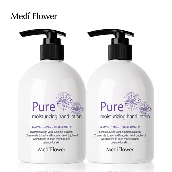 Medi Flower [1+1]Pure Large Capacity Hand Lotion 400ml /Hand Cream