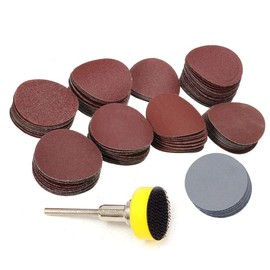 KingBra 100pcs 1 Inch Sanding Discs Pad Kit for Drill Grinder Rotary Tools, 100 180 240 1500 3000 Grit Assorted Hook and Loop Sandpaper with Backer Plate 1/8" Shank