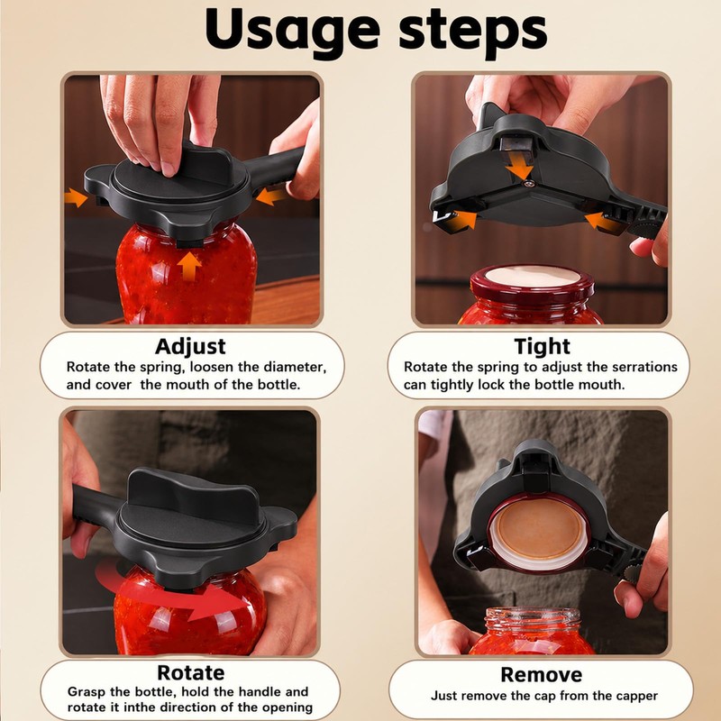 Jar Openers for Seniors, 5-in-1 Can Opener for for Seniors