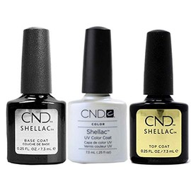 CND Original Shellac Negligee Plus Base Coat Plus Top Coat 7.3 ml 1er Set 1 x 22 ml