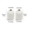 Set of 4 White Ceramic Vase for Flower, Small Decorative