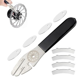 YFaith Disc Brakes Adjusting Aid, Stainless Steel Brake Discs Straightening Tool, 3 Opening Brake Piston Reset Tool for Bicycle Disc Brake Pads with Rubber Grip for Removing and Replacing Bicycle Disc