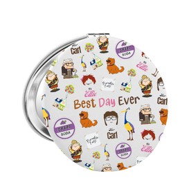 FAADBUK Up Movie Inspired Pocket Mirror Up Lover Gift Carl & Ellie Fan Gift Up Merch for Her (U-P Mirror)