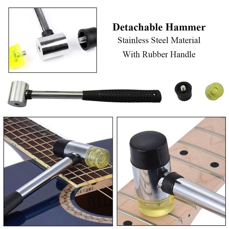 17Pcs Guitar Luthier Tool Set Fret Crowning File Fret Rocker