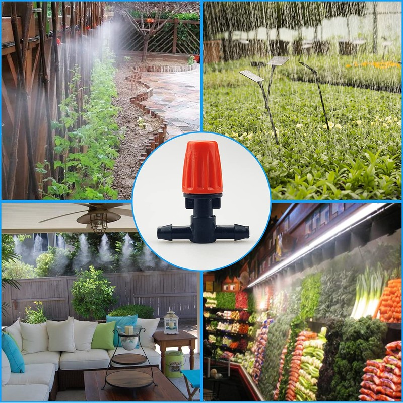 24 Pieces Adjustable Nozzle Sprinklers (Integrated Shaped) with 4/7 Flat