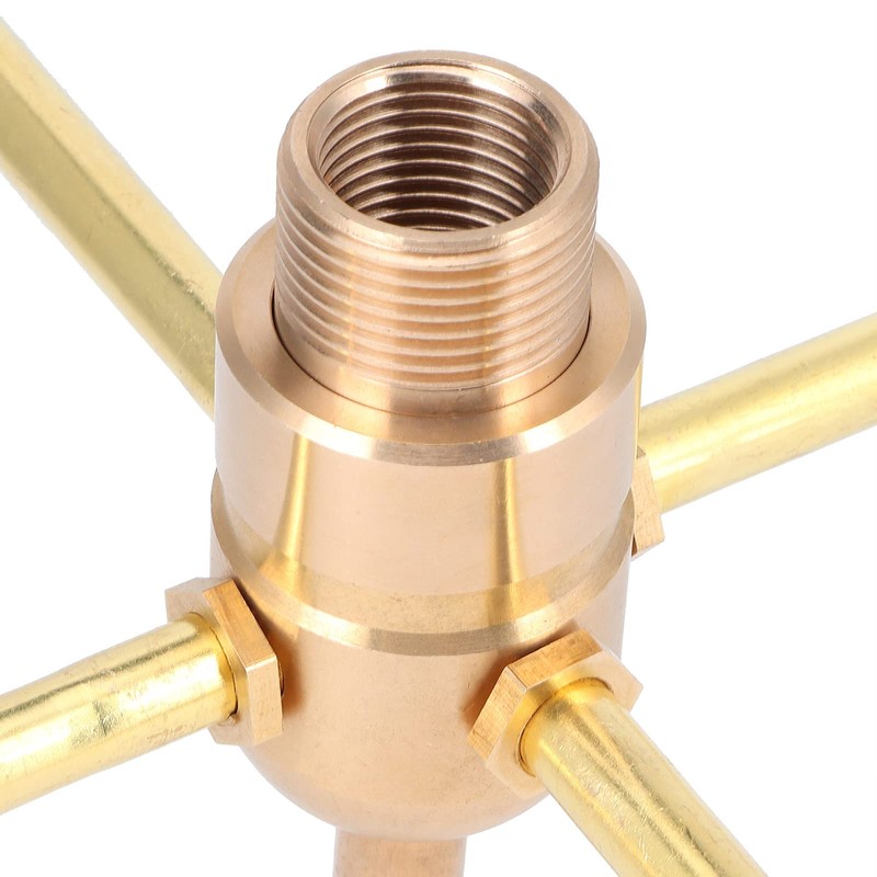 Water Fountain Nozzle,G1/2 Female Thread G3/4 Male Thread,4 Arm Rotate
