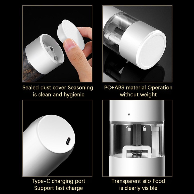 Seasoning Grinder Kitchen Electric Grinding Bottle 6 Speed Adjustable Thickness