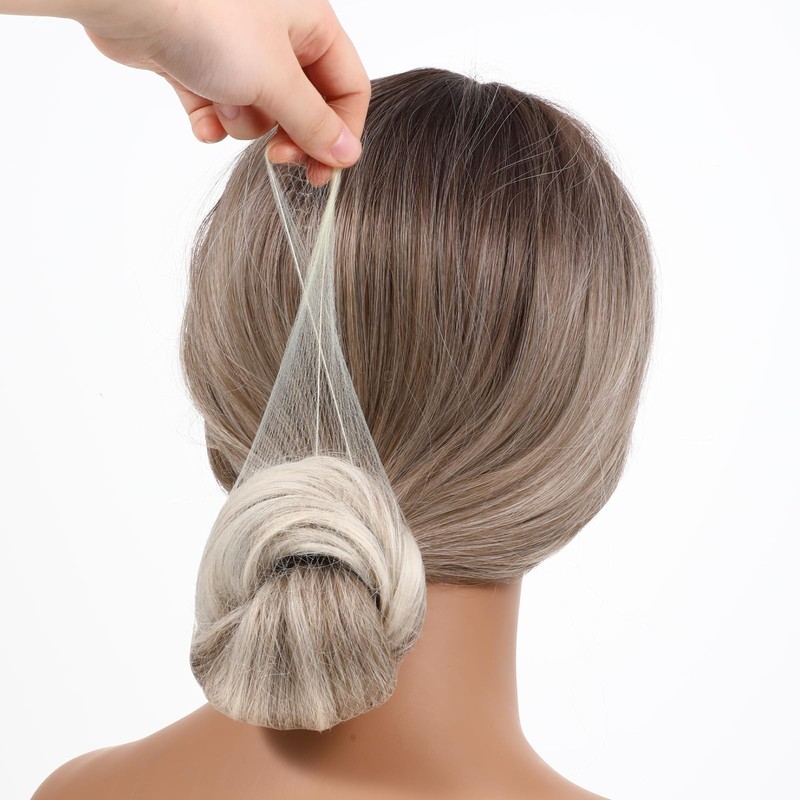 Piriuuo Pack of 30 Hair Nets Bun Invisible Hair Nets