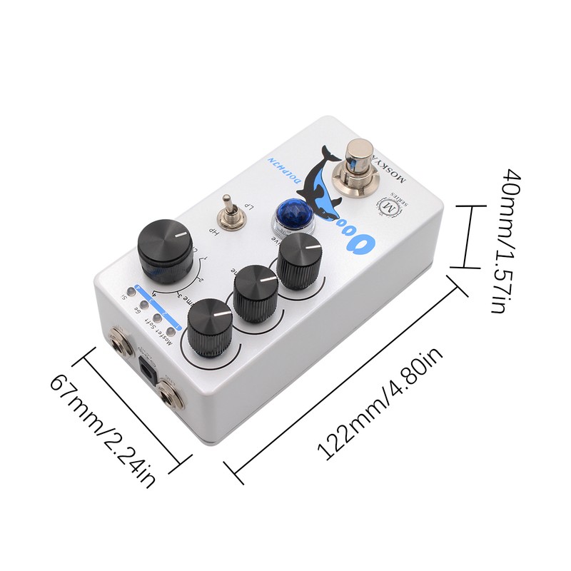 MOSKYAudio Distortion/Overdrive Guitar Effect Pedal 4 Mode Switch Volume/Tone/Drive Controls