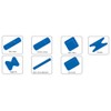 Microplast Blue Detectable Plasters 50-Piece Set, 7 cm x 5