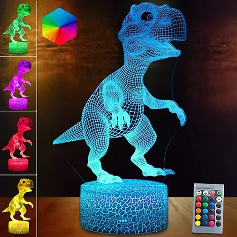 Dinosaur Series Colorful 3D Night Light LED Touch 16 Color