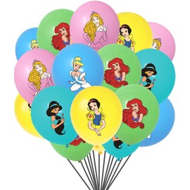 20PCS Princess Balloons Princess Birthday Party Decorations Princess Latex Party Balloons For Girl’s Birthday Party Decoration