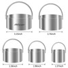 ALLTOP ALLTOP 5 Pieces Circle Biscuit Cutter,Professional Stainless Steel Round