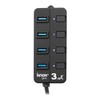Knox Gear 4 Port 3.0 USB Hub with Individual Switches