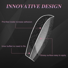 Short Coffin Soft Gel Nail Tips for Soak-Off Nail Tips, ZAHRVIA Pack of 192 Full Coverage, Pre-Polished PMMA Resin, Clear, Ultra Thin Design, 12 Sizes