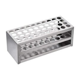 sourcing map 304 Stainless Steel Test Tube Holder Lab Stand Rack 40 Hole 3 Layer for 14-16mm Tubes